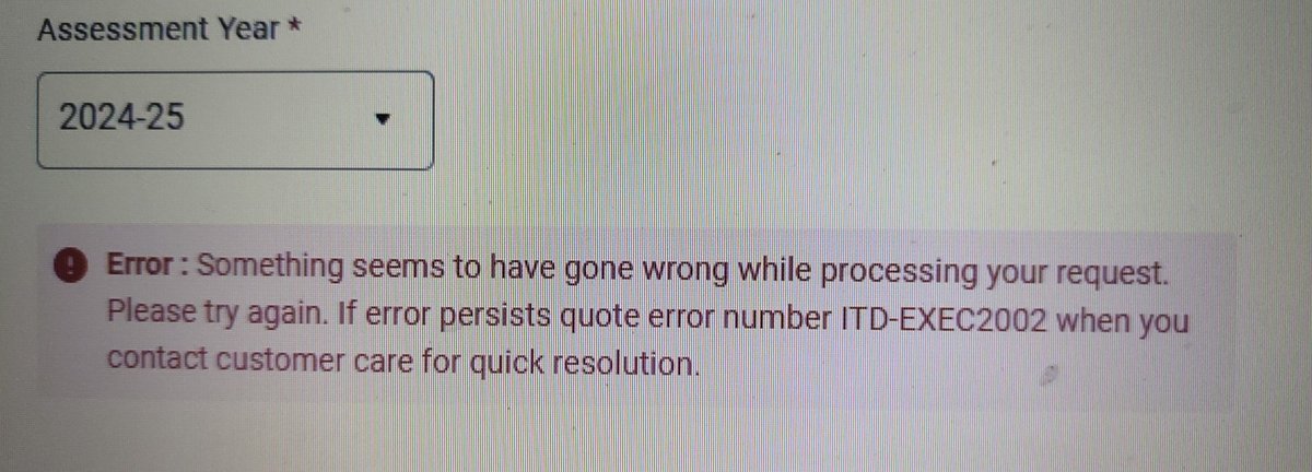 cd64b3dcc63248b's tweet photo. @IncomeTaxIndia getting the below error while proceeding for new request for rectification. Please help https://t.co/ZaPP8j5fXA