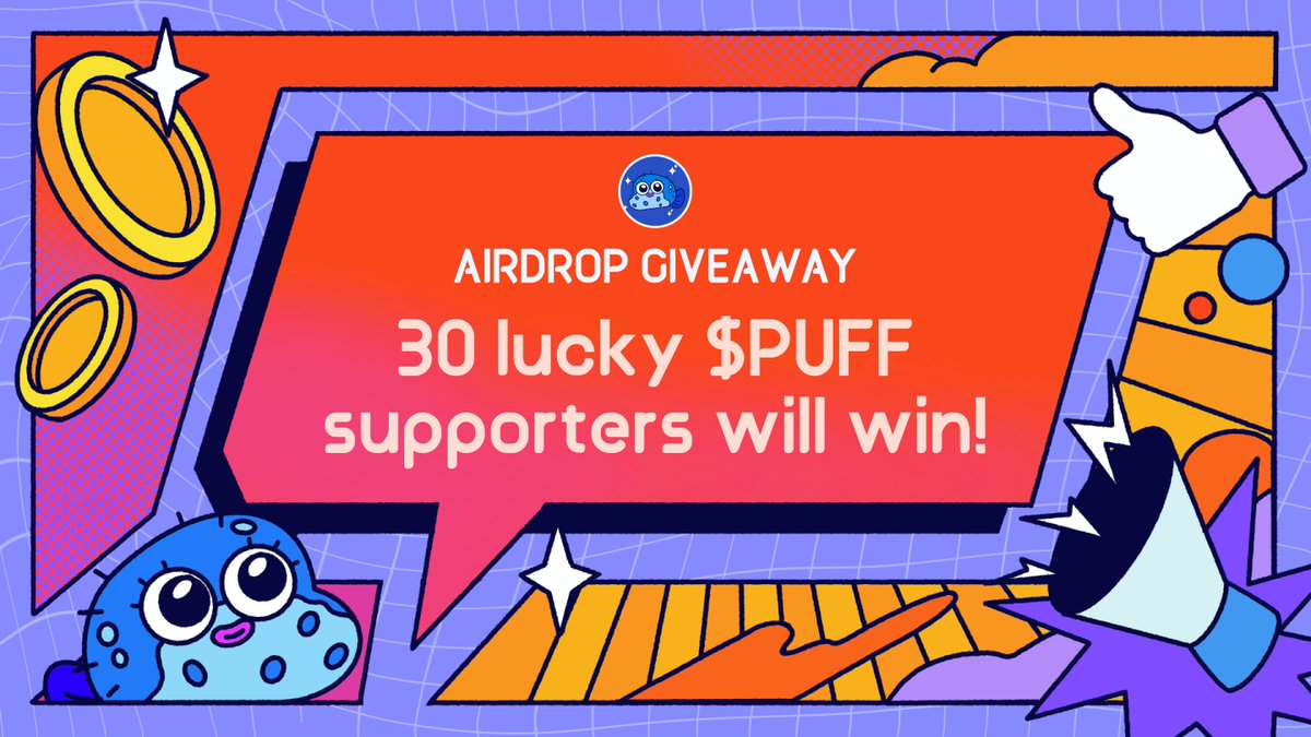 Puffer.sui (@puffersui) on Twitter photo AIRDROP GIVEAWAY!! 🐡
$150 in $PUFF up for grabs
🎉 30 lucky $PUFF Supporters will win!
How to join:
1️⃣ Follow the one and only <a href="/PufferSui/">Puffer.sui</a>
2️⃣ Like, RT and tag a 3 Frens on this post
3️⃣ Share link of your “POST/SHILL ABOUT PUFFER” below &
4️⃣ Drop your SUI address below
Winners AIRDROP GIVEAWAY!! 🐡
$150 in $PUFF up for grabs
🎉 30 lucky $PUFF Supporters will win!
How to join:
1️⃣ Follow the one and only <a href="/PufferSui/">Puffer.sui</a>
2️⃣ Like, RT and tag a 3 Frens on this post
3️⃣ Share link of your “POST/SHILL ABOUT PUFFER” below &
4️⃣ Drop your SUI address below
Winners