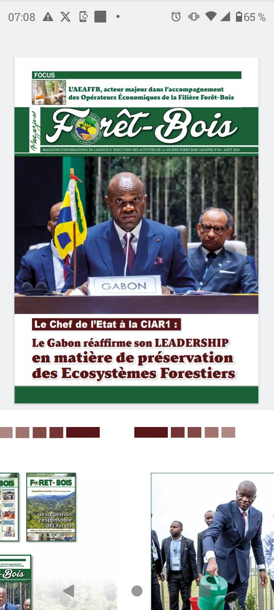 Nous vous présentons notre nouveau magazine de la filière forêt-bois. <a href="/jonasgahrstore/">Jonas Gahr Støre</a> <a href="/jensstoltenberg/">Jens Stoltenberg</a> <a href="/oliguinguema/">Brice Clotaire Oligui Nguema</a> <a href="/PresidenceGA/">Présidence de la République Gabonaise</a> <a href="/PrimatureGA/">Vice-présidence du Gouvernement Gabonais</a> <a href="/KSAembassyGA/">Ambassade d’Arabie Saoudite au Gabon</a>