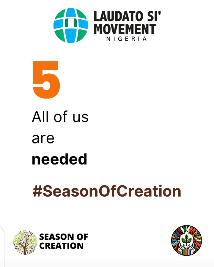 FIFTH  POINT TO KNOW ABOUT THE SEASON OF CREATION 

@SeasonOfCreation  <a href="/LaudatoSiMvmt/">Laudato Si' Movement</a>