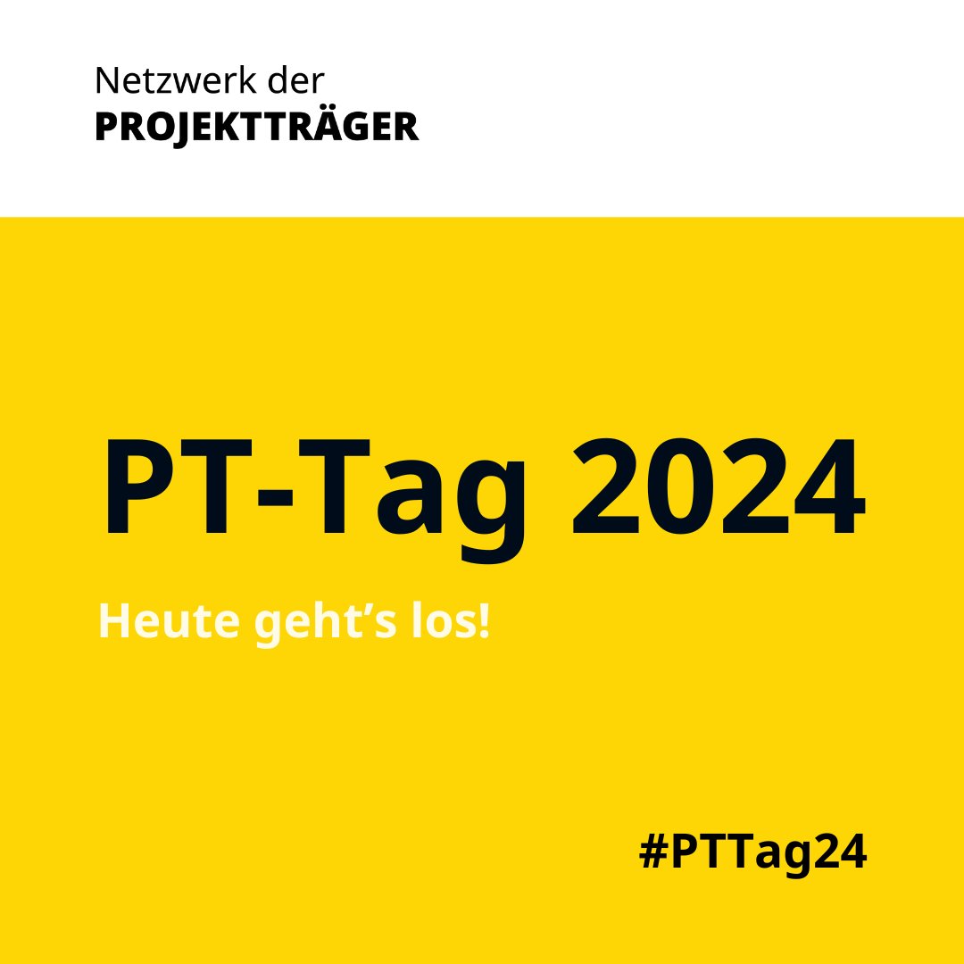 Der Projektträger-Tag 2024 startet! 🚀 Wir freuen uns sehr den #PTTag24 in #Berlin zu organisieren. Sie möchten einen Blick ins Programm werfen? Dann schauen Sie am besten hier vorbei: linkedin.com/feed/update/ur…
#Forschung #Innovation #FuE @BMBF_Bund  @BMWK_Econ @bmel