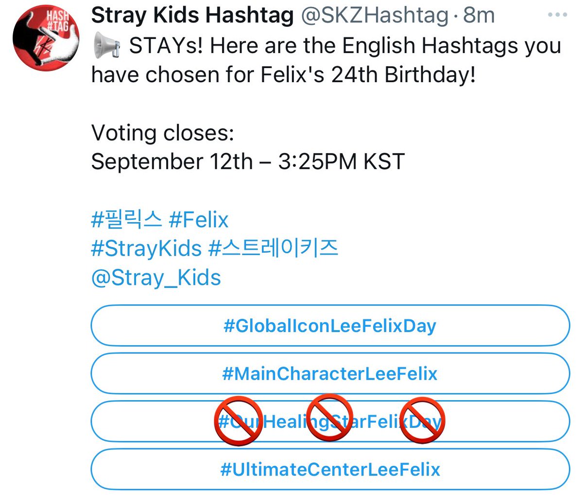 FELIXCharts's tweet image. 🎂 #FELIX’s past birthdays fandom already chose sunshine/angel/etc # &amp;amp; every year Korean hashtags are sentimental ones including this year.

About time we pick one that highlights FELIX’s impact &amp;amp; talents as an artist &amp;amp; professional.

🚫 DO NOT vote for #3↓
Show voting receipts