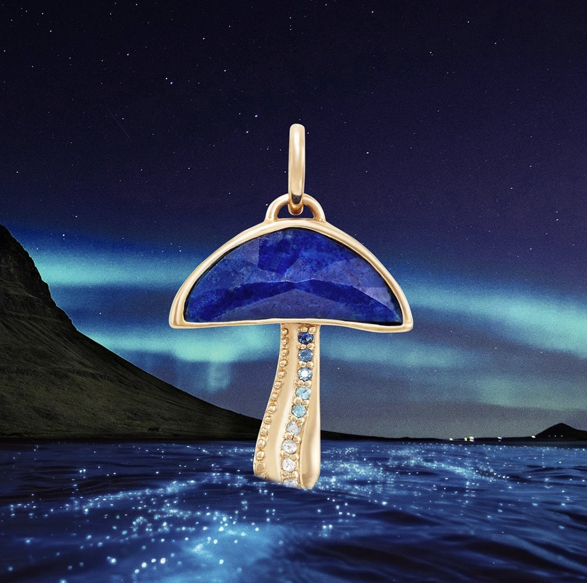 wisdom | truth | intuition
our night gazer mushroom charm features a hand cut and faceted lapis lazuli. 

bluboho.com/products/night…