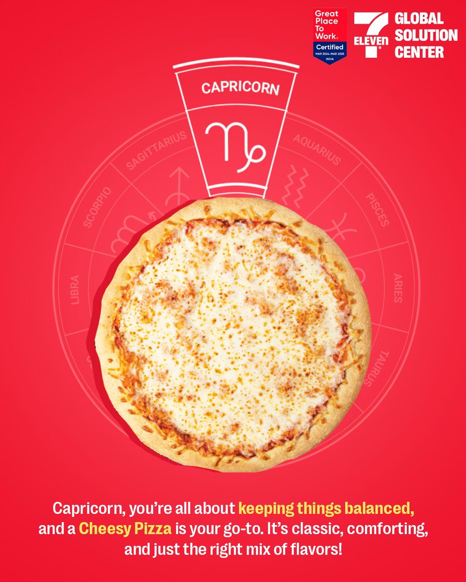 7ElevenIndiaGSC's tweet photo. The stars have spoken! A treat is written in your destiny, and 7-Eleven is ready to deliver it! 🍕🌮

Share your star sign in the comments and discover your perfect snack match.

#Zodiacs #MakingLivesBetter #7ElevenGlobalSolutionCenter #7ElevenGlobal #ConvenienceRetail https://t.co/nHJClvM5W0