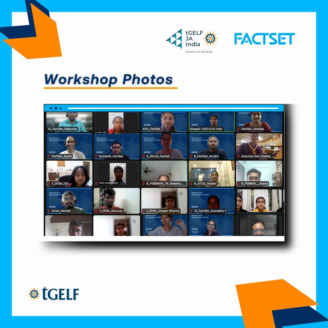 tGELF's tweet image. We’re excited to share that Session 2 of our SDG Leadership in Action workshop, organized by TGELF/JA India in collaboration with @FACTSET, was a resounding success! 

#SDGLeadership #ProjectManagement #MonitoringAndControl #TGELF #JAIndia #FACTSET #GlobalGoals