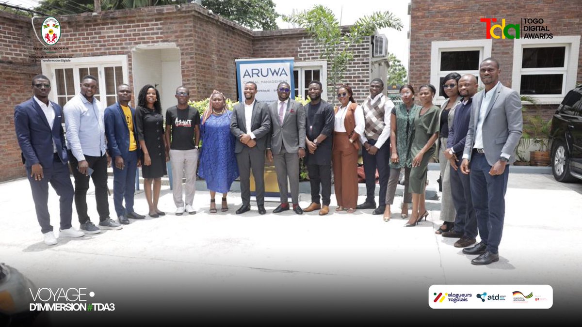 Merci au Ministère de l’économie numérique et de la transformation digitale @numeriqueTG, à l’Agence Togo Digital <a href="/digitalgouvtg/">Agence Togo Digital</a>, et à la coopération allemande GIZ TOGO <a href="/IngeBaumgarten/">Inge Baumgarten</a>, qui ont financé le voyage d’immersion des lauréats dans le cadre du projet « Togo Digital