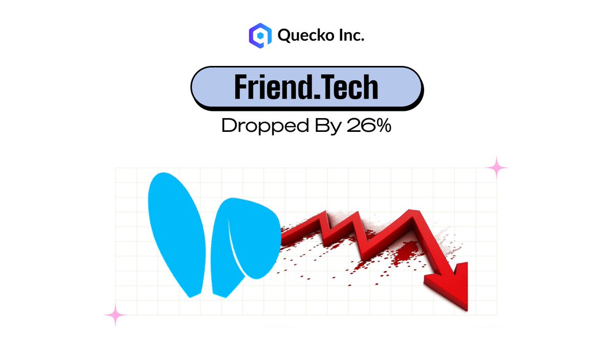 quecko_web3's tweet image. Why Did Friend.tech’s Token Drop So Much?🧵👇

#Crypto #friendtech #Blockchain  #Ethereum  #Decentralization #CryptoNews