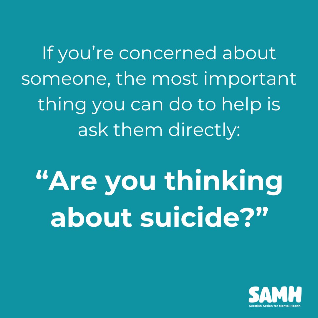 Today is #WorldSuicidePreventionDay 💙

People who have been affected by suicide have told us that the most important thing others can do is ask them directly about it.

Here's how to do it 👇 (1/2)