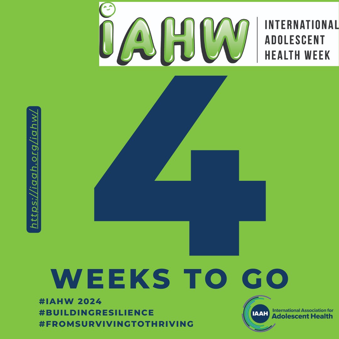 IAHW_IAAH's tweet photo. 4 weeks to go to #IAHW2024 #buildingresilience #fromsurvivingtothriving @EngozyO @IAAHglobal @WHO https://t.co/oiO1CAr1Wz