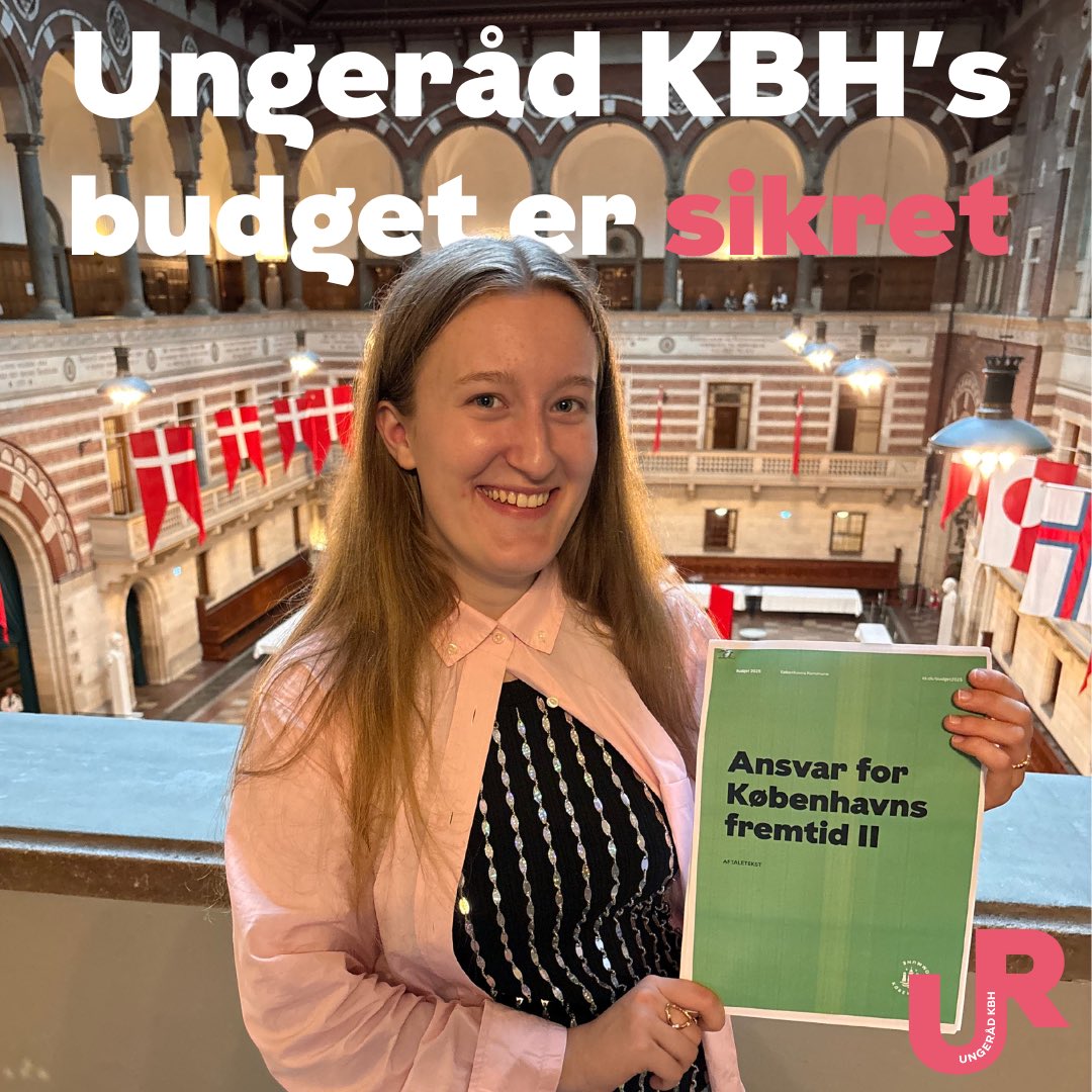 UngKBH's tweet photo. UNGERÅD KBH’S BUDGET ER SIKRET🎉🎉🎉

Vi er SÅ stolte og glade over at det arbejde vi har kæmpet benhårdt for gennem flere måneder har båret frugt.

TAK til at politikerne som har kæmpet vores sag med os. I har lyttet til vores opråb og handlet ved forhandlingsbordet🩷🥹 https://t.co/gzVich7BhE