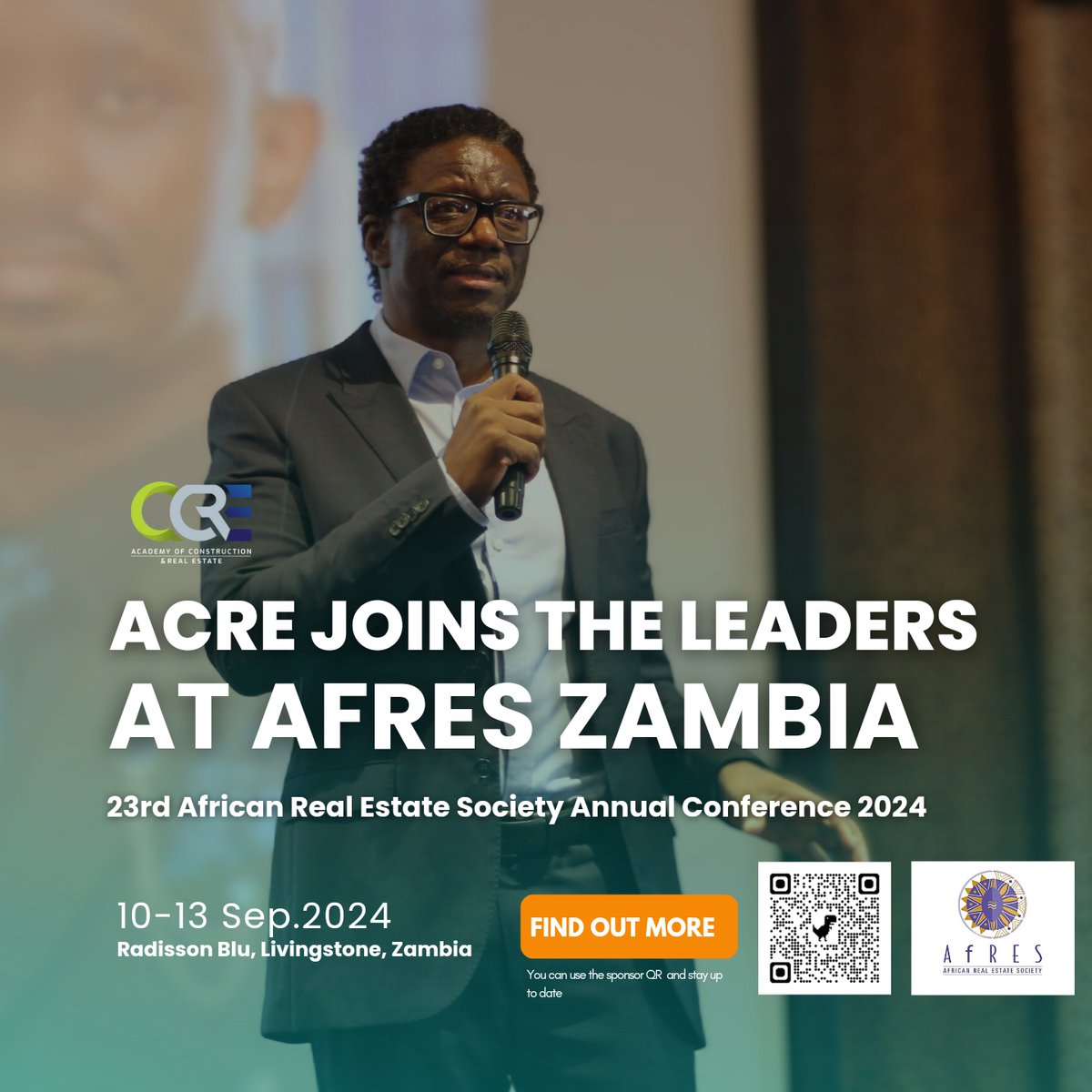 oneacre__'s tweet photo. ACRE is proud to be a part of the 23rd African Real Estate Society Annual Conference in Zambia! at the Radisson Blu in Livingstone from September 10-13, 2024, as we connect with industry leaders and explore the latest trends in real estate

#AFRES #ignitingexecellence #RealEstate https://t.co/ql55GfDn7r