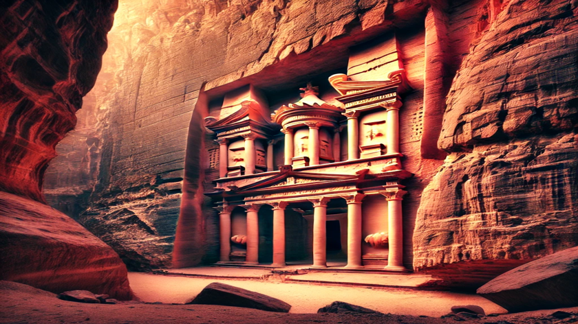 استكشاف مدينة البتراء الأثرية، الأردن 🇯🇴🏛️: اكتشف روعة البتراء، المدينة الوردية المنحوتة في الصخور، والتي تُعد واحدة من عجائب الدنيا السبع الحديثة.