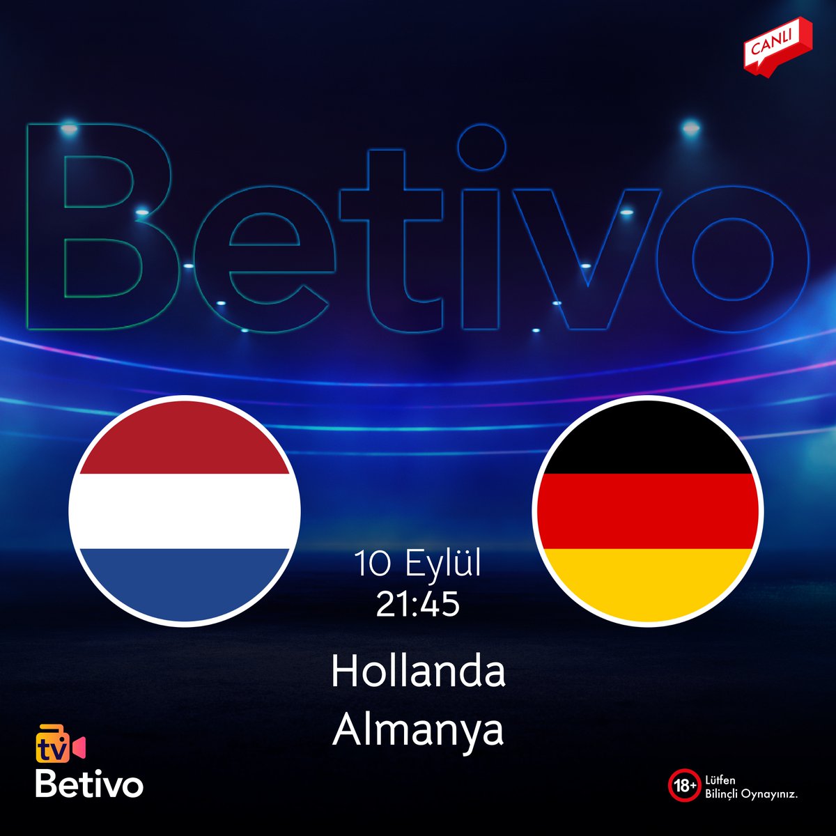 Betivo1's tweet photo. En çok kazandıran oranlar ile UEFA Uluslar Ligi Betivo'da kazandırıyor! Lig A 3. Grup Hollanda - Almanya karşılaşması Betivo'da!

📲 https://t.co/qHNRxTFrvg
📺 https://t.co/VE1sUFbNrT

#betivo #betivotv https://t.co/l203x02vrM