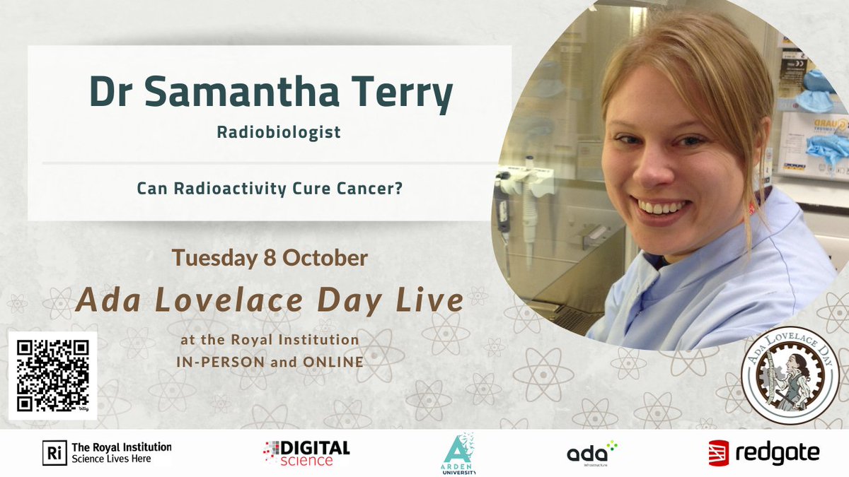 FindingAda (@findingada) on Twitter photo Radioactivity doesn't have the best reputation, but the right dose can non-invasively remove cancers, and might one day become preventative medicine. Find out more from Dr Samantha Terry, at #ALD24, 8 Oct <a href="/Ri_Science/">Royal Institution</a> & online! findingada.com/events/ Radioactivity doesn't have the best reputation, but the right dose can non-invasively remove cancers, and might one day become preventative medicine. Find out more from Dr Samantha Terry, at #ALD24, 8 Oct <a href="/Ri_Science/">Royal Institution</a> & online! findingada.com/events/