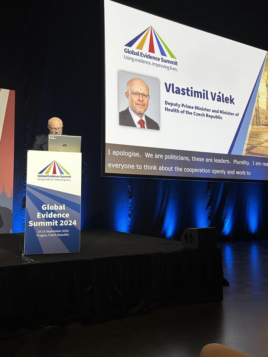 Deputy Prime Minister Vlastimil Valek acknowledging the critical importance of global collaboration for #EBHC at the opening of the #GES2024