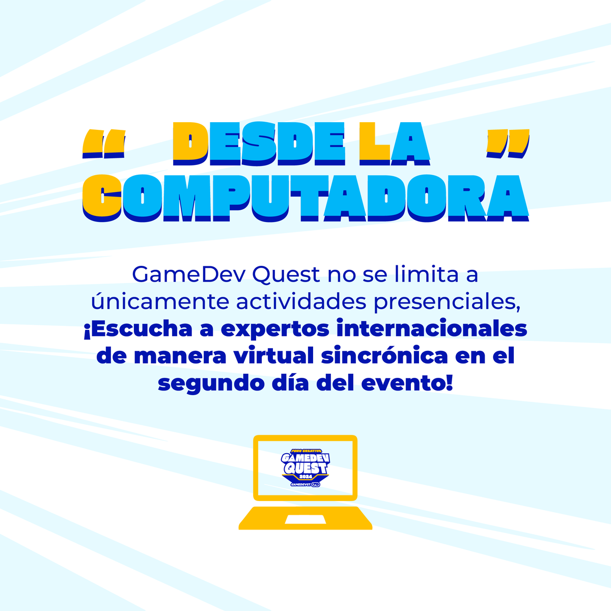 GameDevGT's tweet photo. 🎮💻 ¡Nuestro "DLC" de #GameDevQuest llega directo a tu pantalla! El 19 de septiembre, conéctate desde donde estés y participa en actividades y conferencias virtuales sobre el desarrollo de videojuegos.
#GameDevGT #Videojuegos https://t.co/ROmG9AnRBO