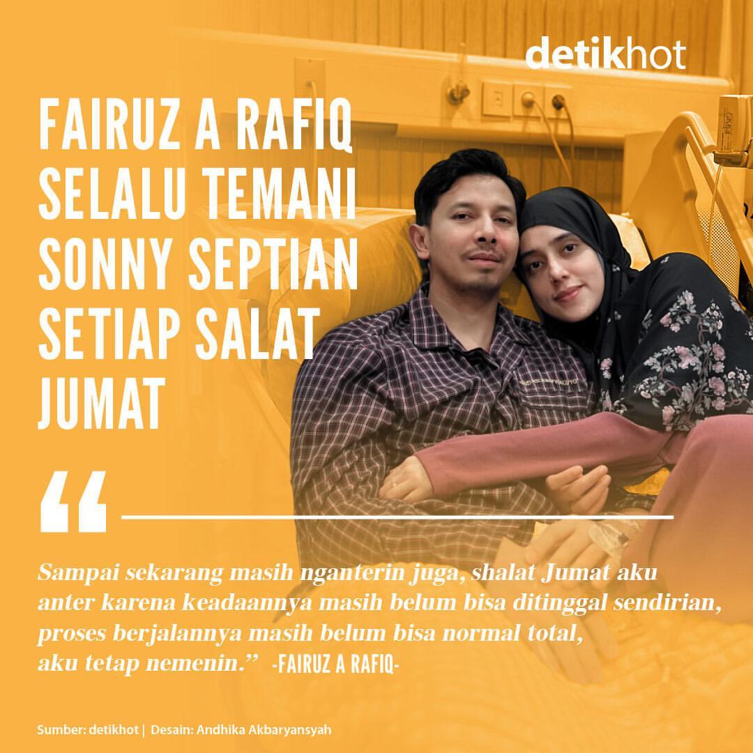 detikhot's tweet image. MasyaAllah, istri sholehah banget! 🥹❤️ Fairuz A Rafiq terus dukung Sonny Septian yang lagi proses pemulihan kesehatan. Bahkan, setia dampingi suaminya saat shalat Jumat. 🥰

&amp;gt;&amp;gt; dtk.id/Nek53E

#detikhot #fairuz #sonnyseptian