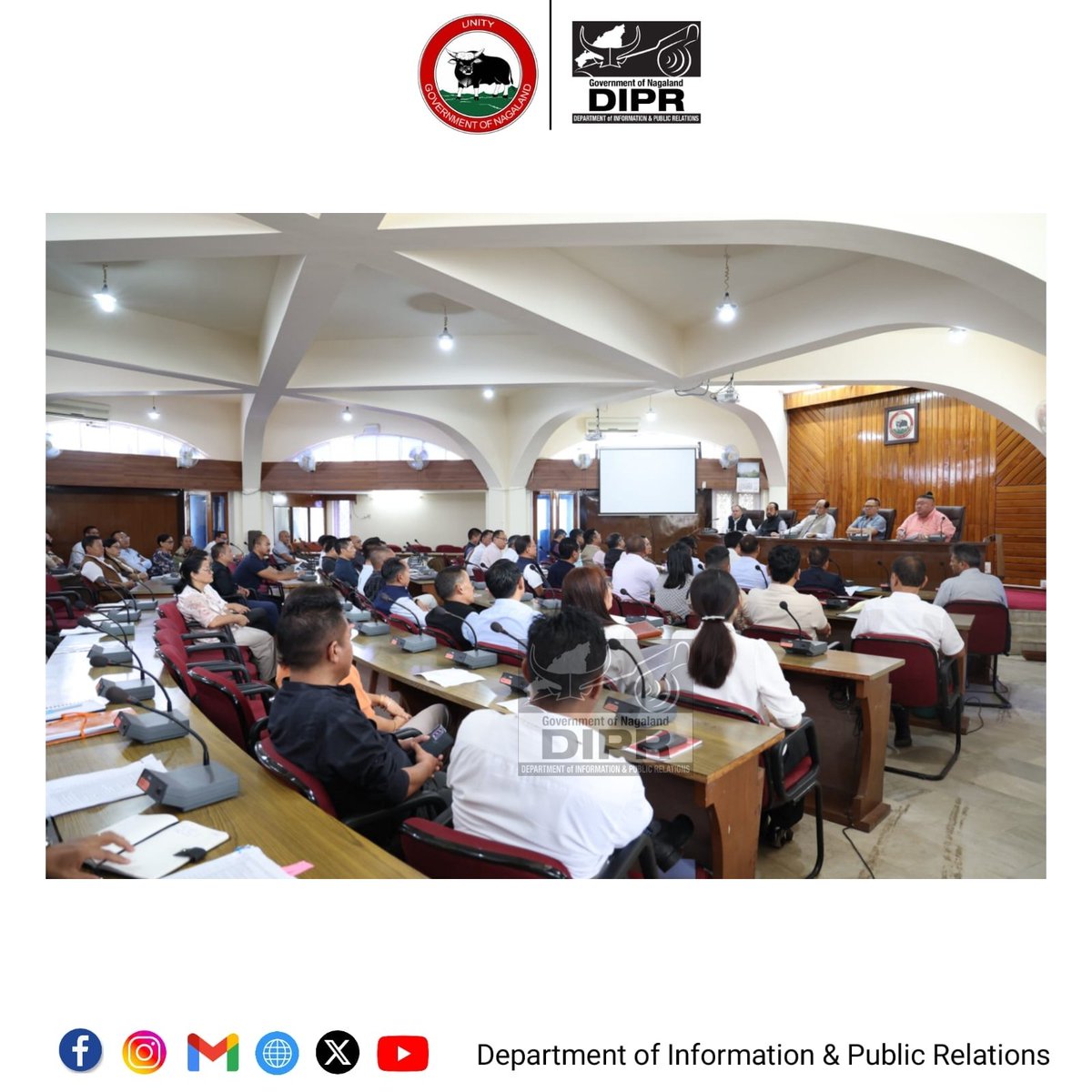 Chief Minister, <a href="/Neiphiu_Rio/">Neiphiu Rio</a>  addressing the review meeting with line departments of the State Government for the upcoming Hornbill Festival, at the Nagaland Civil Secretariat Conference Hall on 10th Sept 2024.