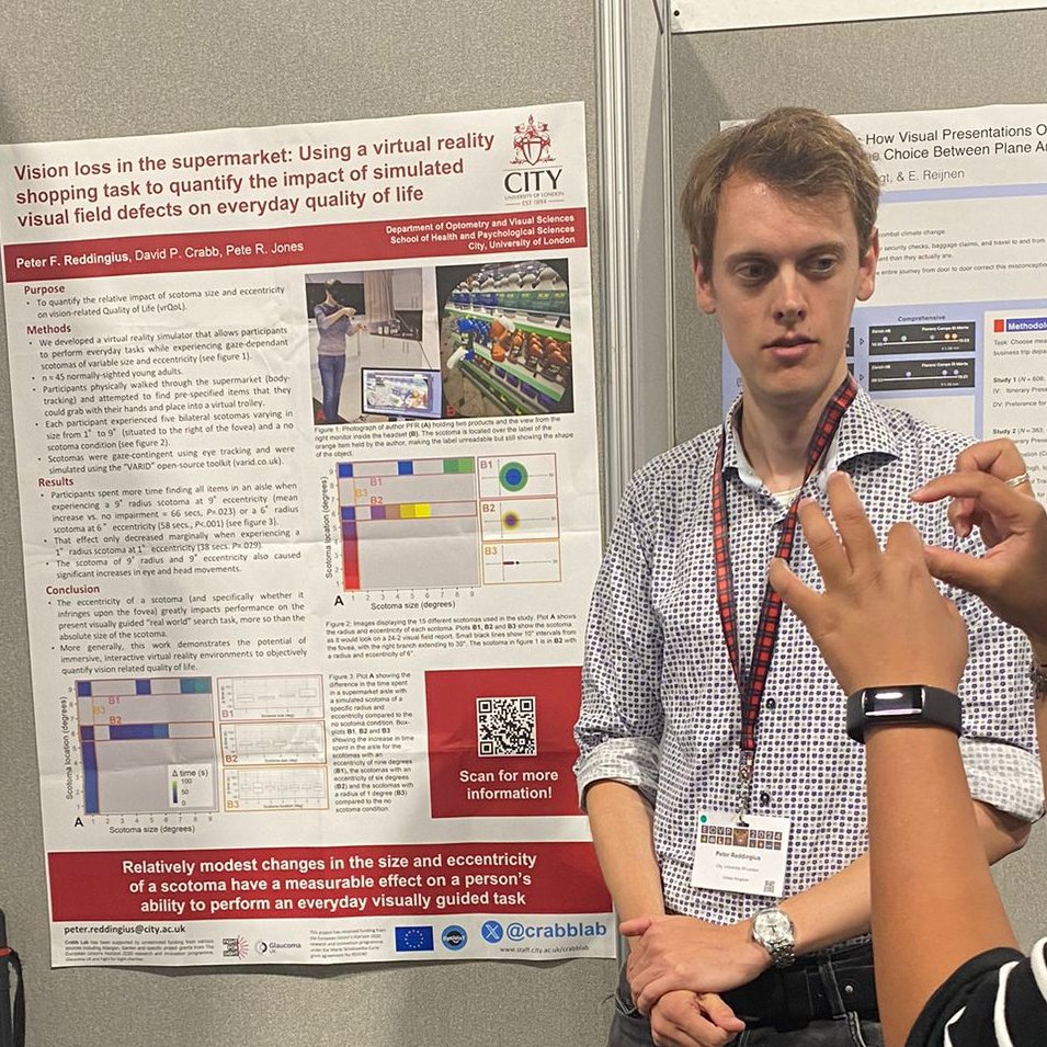Congratulations to OptivisT ESR Peter Reddingius for receiving the Best Poster Award at the European Conference on Visual Perception 2024 in Aberdeen, UK!  Well done, Peter!