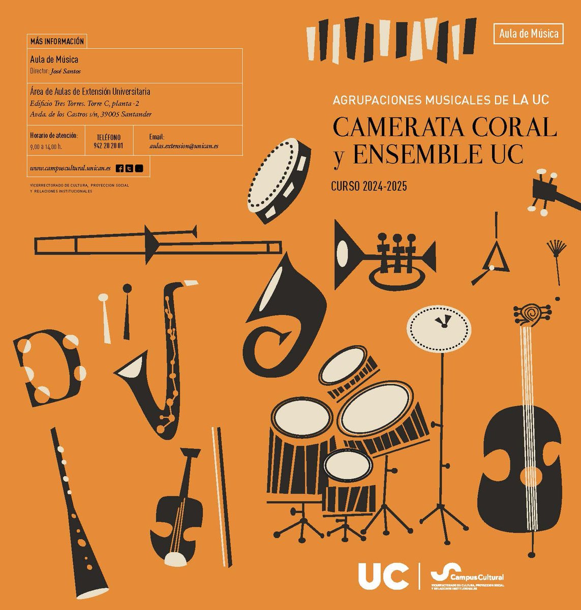 MÚSICA | Abierto el plazo de matrícula para Ensemble UC y Camerata Coral UC. Inscripción gratuita y obligatoria para todos los participantes (incluidos los que deseen obtener créditos ECTS).
🗓️Hasta el 31 de Octubre
⏰20:15 h
Matrícula en: meapunto.unican.es