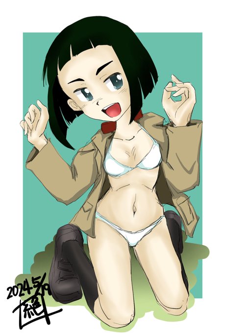 #9月だというのにとんでもない暑さなんで水着の絵をあげる 