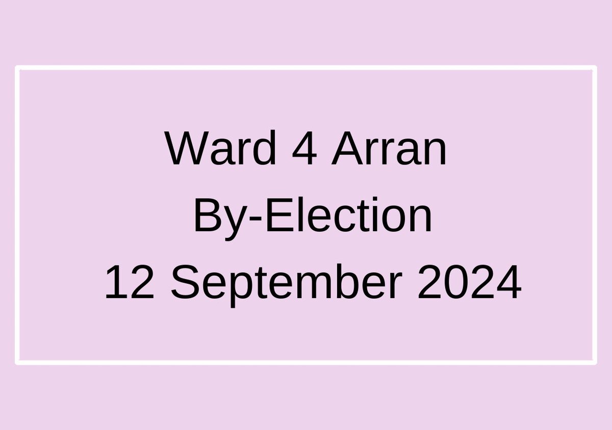 North_Ayrshire's tweet photo. Today is Polling Day in the Arran (Ward 04) By-Election. Polling Places are open 7am - 10pm.  Please check your Poll Card for details of your Polling Place. https://t.co/9ZueAKayaC