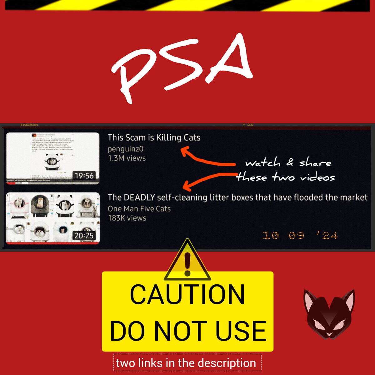 Bats_Rule's tweet photo. ⚠️AUTOMATIC CAT LITTER BOX⚠️ I encourage you to take a look at the two videos and share.
https://t.co/tjEaMJsXfi https://t.co/6ULyuDmcAm 🐱 #cats #pet #petlovers #rspca #rspcaqld @RSPCAQld @RSPCA #catlitter #litterbox and anyone else you can think of.. https://t.co/JSkPZ5vZ0m