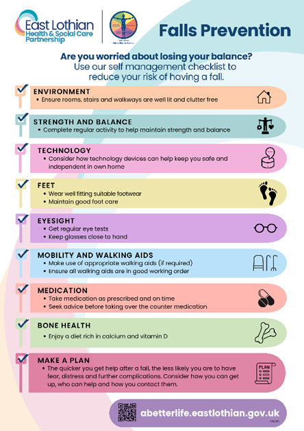 ELCHrehab's tweet photo. Did you know there are lots of ways to reduce your risk of falls? From clearing your walkways of clutter, to exercising regularly &amp; using the right walking aid. All these things can make falls less likely. Check out our checklist for more info

#ThinkFalls #ELFallsAwareness https://t.co/h3Sw939Rsv