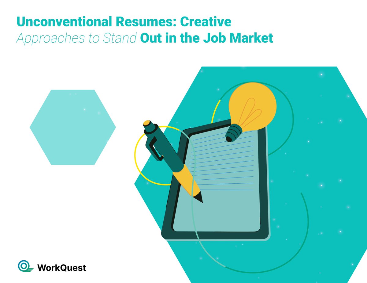 Looking to stand out in a crowded job market? 🚀 Get creative with your resume! From infographics to video resumes, discover 10 unconventional ways to make a lasting impression on employers. 🎨✨📄

Read more on Medium: bit.ly/3MHciex

#CreativeResumes #Career #WorkQuest
