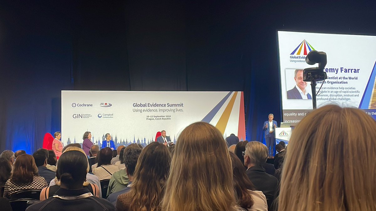 It’s important for us to realise the responsibilities we have in shaping the evidence Jeremy Farrar from the WHO #GES24