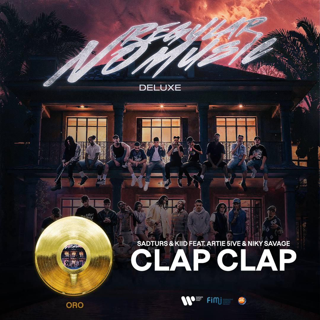 It’s #FimiAwards Time⚡

"Clap Clap" di SadTurs &amp; KIID feat. Artie 5ive &amp; Niky Savage ottiene il DISCO D'ORO📀

Congratulazioni
<a href="/FIMI_IT/">FIMI</a>👏🏼