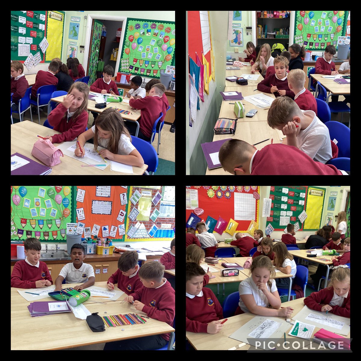 MaesOwen's tweet photo. Some great partner work on discussing and identifying risks in Dosbarth Mrs O’Connor today! #learningpowers #beingcooperative https://t.co/Q0VqwEzUpp
