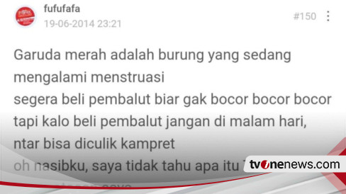 DokterTifa's tweet photo. Fufufafa posting 2014:

Garuda merah sedang menstruasi.

Ini maksudnya Partai Gerindra yang lambangnya Garuda Merah?

Lalu dia menulis
Pakai pembalut biar ga bocor bocor

Ini tanda asosiasi longgar atau lompat pikir
Sepertinya dia ingat

Sewaktu Debat Pilpres Pak @prabowo 10 kali menyebut bocor bocor

Lalu tiba-tiba bicara tentang diserang kampret

Tiba-tiba menulis
 oh nasibku

 ini bukan sekedar menghina Pak Prabowo terang-terangan.

 Tetapi tanda dan gejala Schizophrenia, lebih dari sekedar Psycopathologic. Agitasi, agresif, kompulsif, Inkoherensi, pikiran aneh, kata-kata yang tidak beraturan, lompat pikir menunjukkan gangguan proses berpikir.

Khawatir saya, kalau benar Fufufafa ini adalah Gibran

Maka, kalau Pak Prabowo dan seluruh Partai: Gerindra, PKS, Demokrat, PDIP, dan semua Ketua Partai yang dia hina-hina tetap meneruskan pelantikannya sebagai Wapres,
Maka  ndonesia bakal punya Wapres penderita Schizophrenia.
Sekali lagi Schizophrenia bukan Psycopath.