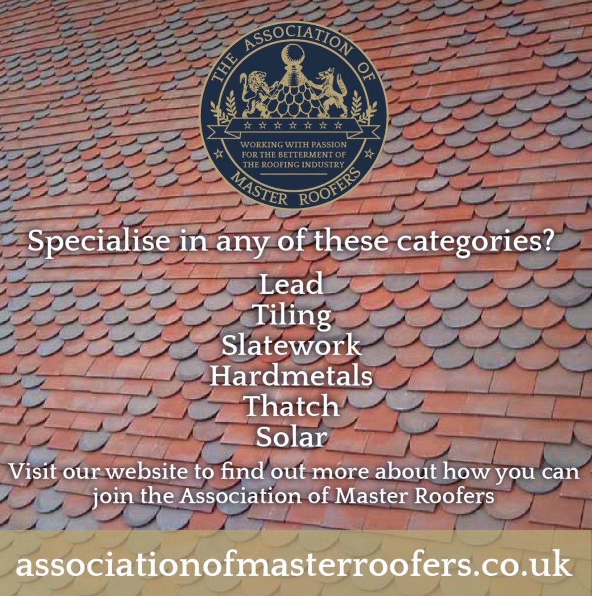 Do you specialise in any of these roofing categories?

AMR is a British trade association representing skilled roofers and individuals.

Visit associationofmasterroofers.co.uk or email membership@aomr.uk

#AMR #roofing #roofersuk #slateroof #leadbossing #leadwelding #zincroof