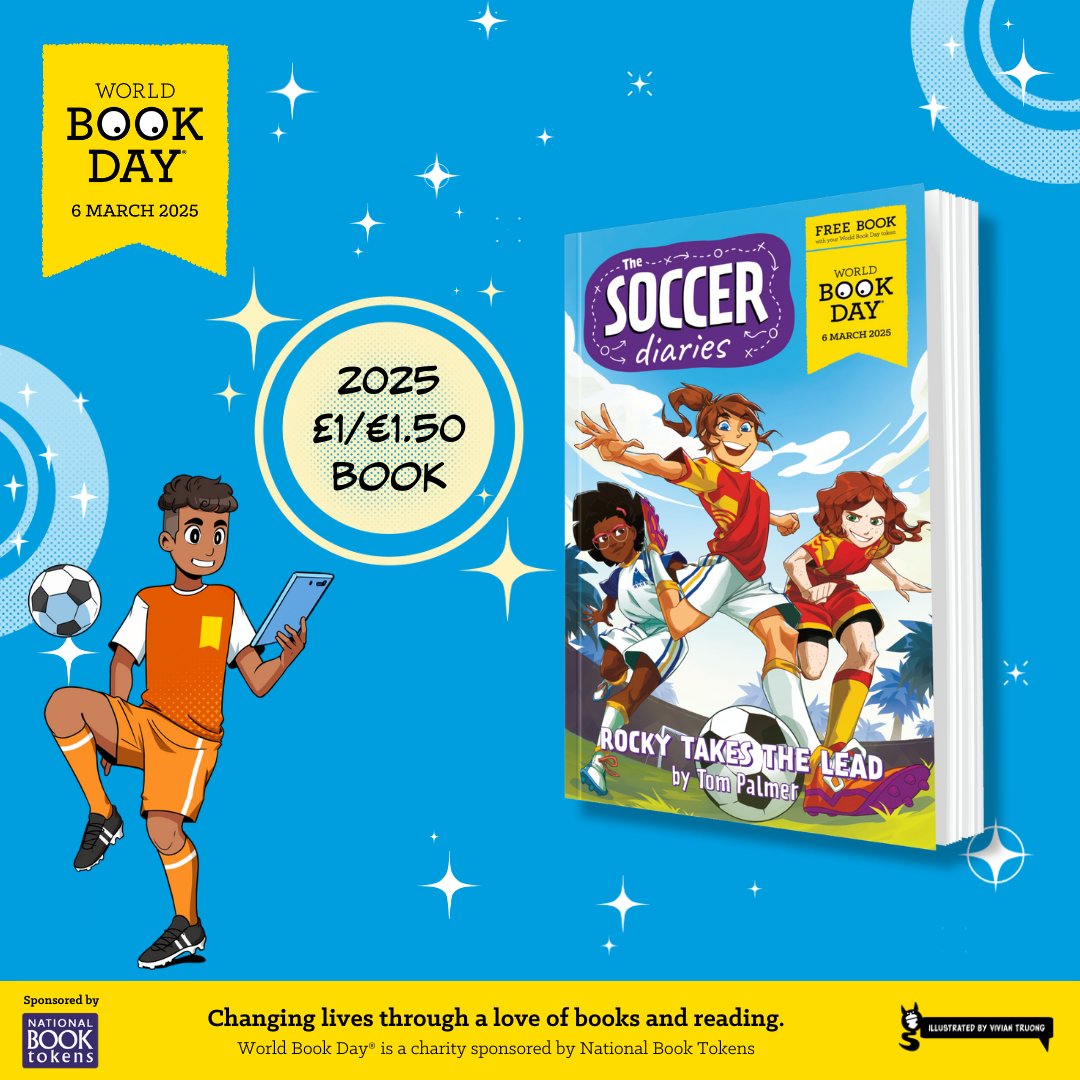 royoftherovers's tweet image. ⚽ GET IN! ⚽ We’re thrilled to announce THE SOCCER DIARIES: ROCKY TAKES THE LEAD is @WorldBookDayUK 2025 book! From author @tompalmerauthor, this new story is packed with football and friendship, and free with your £1 / €1.50 book token from February 2025! #ReadYourWay #WBD25