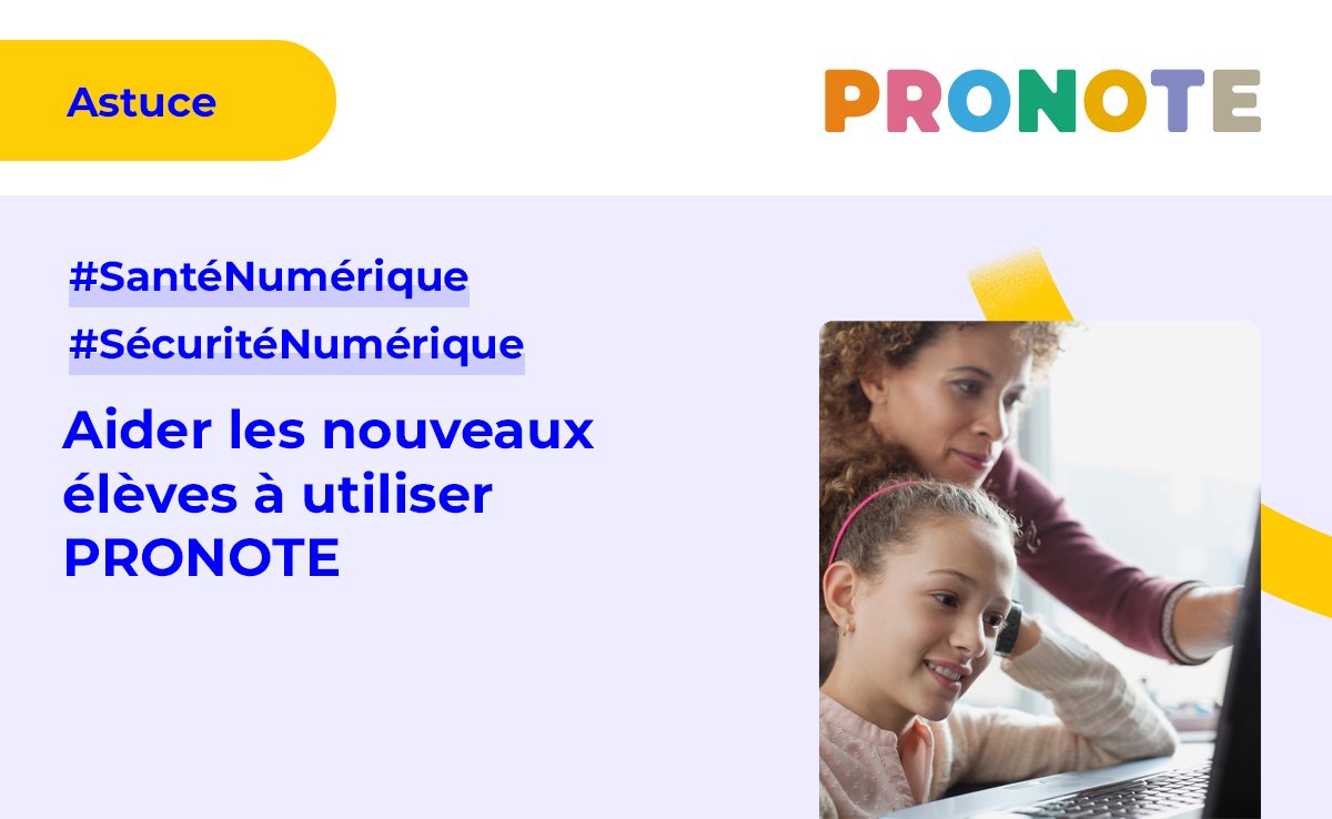 💡ASTUCE PROFESSEUR 🧰
Pp, prof doc, référent numérique : un support est à votre disposition si vous voulez présenter PRONOTE aux élèves de 6e. Ils découvrent comment s'y connecter et sont sensibilisés aux bonnes pratiques.
#SécuritéNumérique
👉 l.doca.info/p7qM50TjIFT