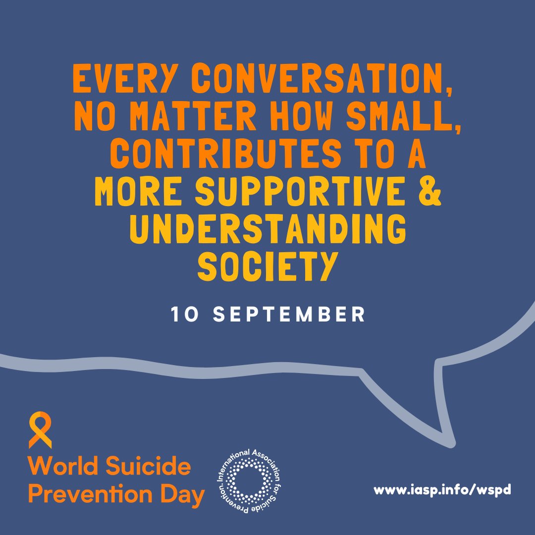 Every conversation, no matter how small, contributes to a more supportive &amp; understanding society. Together, we can make a difference &amp; work towards a future where suicide prevention is prioritised &amp; everyone feels supported to get the help they need. 
 
#StartTheConversation