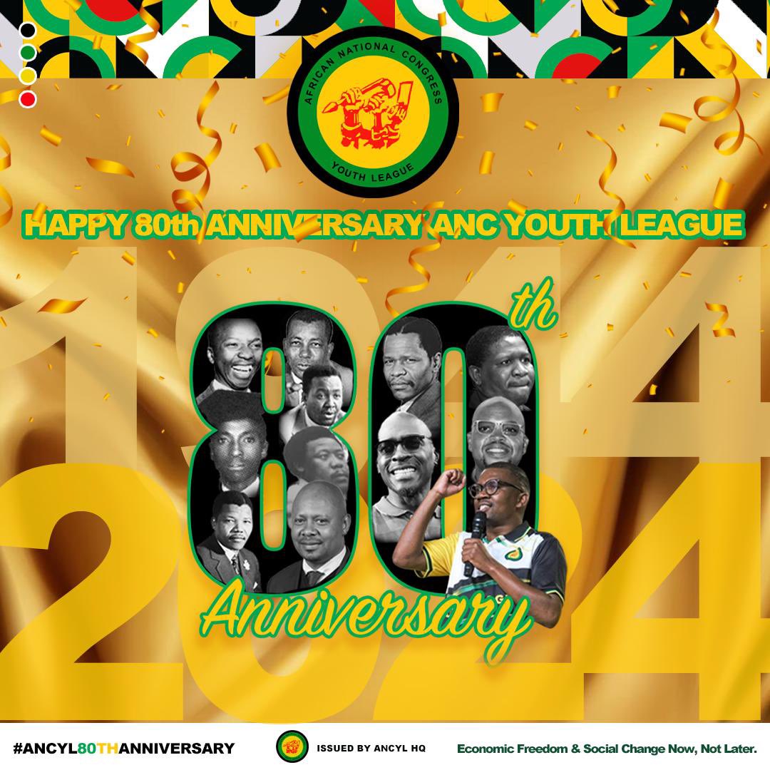 ANCYLhq's tweet photo. Today, as we mark 80 years since the formation of the ANCYL, we stand at the crossroads of history and the future. It is a day to reflect on our journey, honour the giants who laid the foundation for youth activism

#ANCYL80thAnniversary https://t.co/0Tb45doYKN