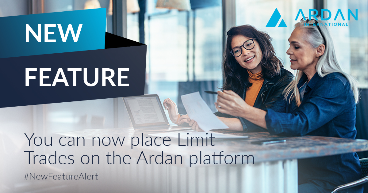 Ardan_Platform's tweet photo. 📢 We have launched the ability to place Limit Trades on the Ardan platform, following feedback from our advisers. 
Limit orders are designed to work automatically, so you don't have to watch the market constantly to check whether prices will become more favourable for you. https://t.co/JB62aL7NvE