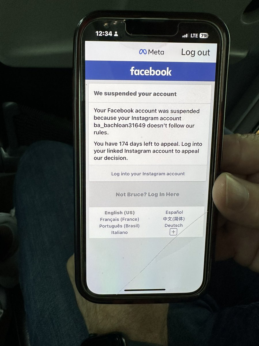 My husband’s Facebook account was suspended. He did nothing wrong. This is not his instagram account. He sent in an appeal and has not received a response or acknowledgment.