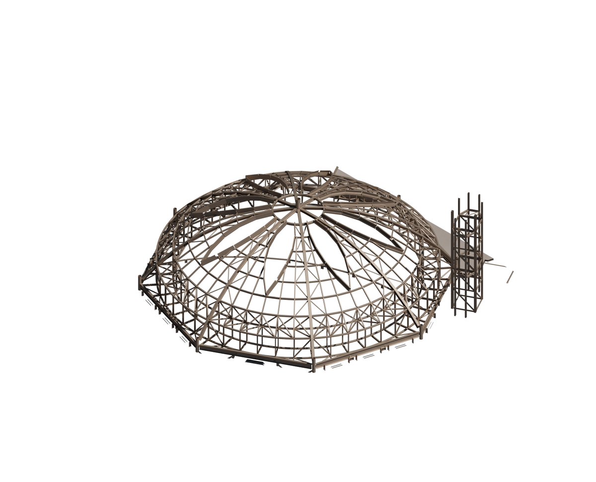 swf_consulting's tweet photo. Steelwork complete for the prayer hall in Bolton - looking good against the design model. Working with Glebe Structures Ltd and @davidcoxarch #structuralengineering #steelwork #Revit #Bolton #mosque https://t.co/wX6AUccGIM