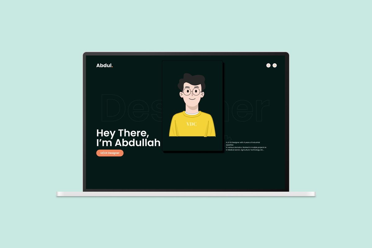 snt_abdul's tweet photo. @malhubng Day 6 of the MALhub design challenge. design a portfolio landing page  with user-friendly experience. 💙📷@malhubng #MALhub7DaysOfDesign #uidesign https://t.co/xcVjtXjmNK