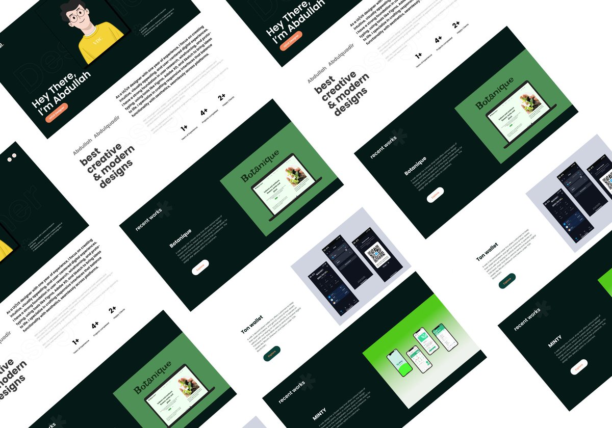 snt_abdul's tweet photo. @malhubng Day 6 of the MALhub design challenge. design a portfolio landing page  with user-friendly experience. 💙📷@malhubng #MALhub7DaysOfDesign #uidesign https://t.co/xcVjtXjmNK