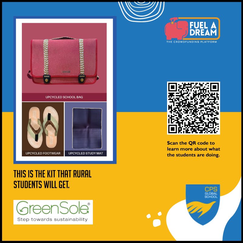 Kudos to the students from CPS Global, Anna Nagar! Their campaign will make a real difference in the lives of 1000+ students in rural Tamil Nadu. 
 #CPSGLOBALANNANAGAR  #Greensole