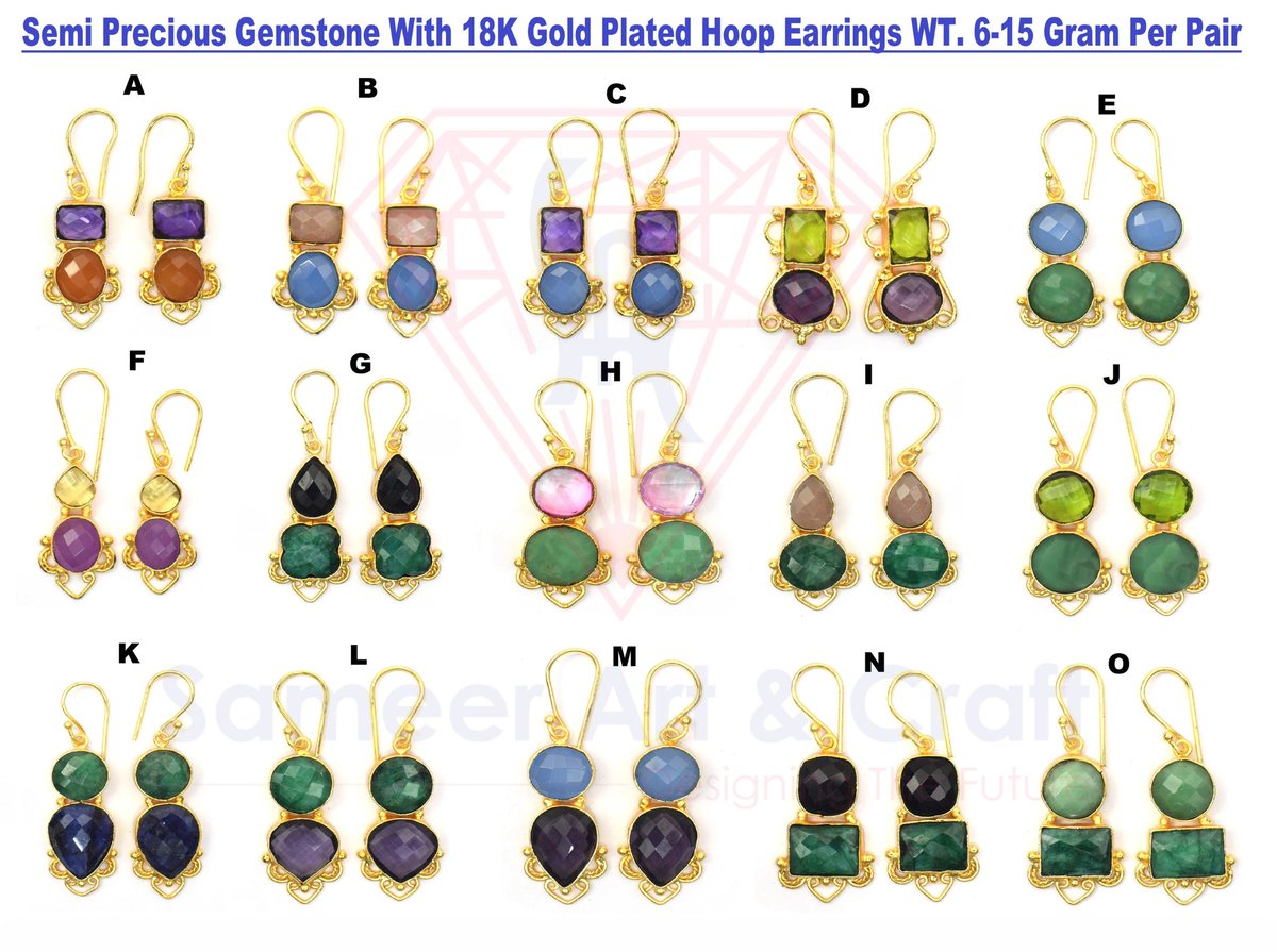 SameerArtCraft's tweet photo. Semi Precious Gemstone Earrings 
#gemstoneearrings
#fashionearrings
#hoopearrings
#goldplatedjewelry https://t.co/Ic1bXGAHYt