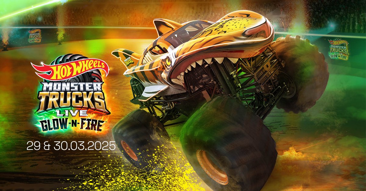 afasdome's tweet photo. NIEUW! 🛻 Hot Wheels Monster Trucks live in het Sportpaleis op 29 en 30 maart 2025. Tickets vanaf 12 september, 10u!
🎟 https://t.co/fyGSDMy3nG
#HotWheels #MonsterTrucks #Sportpaleis #Antwerpen #MbPresents #Trucks #Crazy #Show #beat #beatvenues #Tickets https://t.co/kvrLF0g2PK
