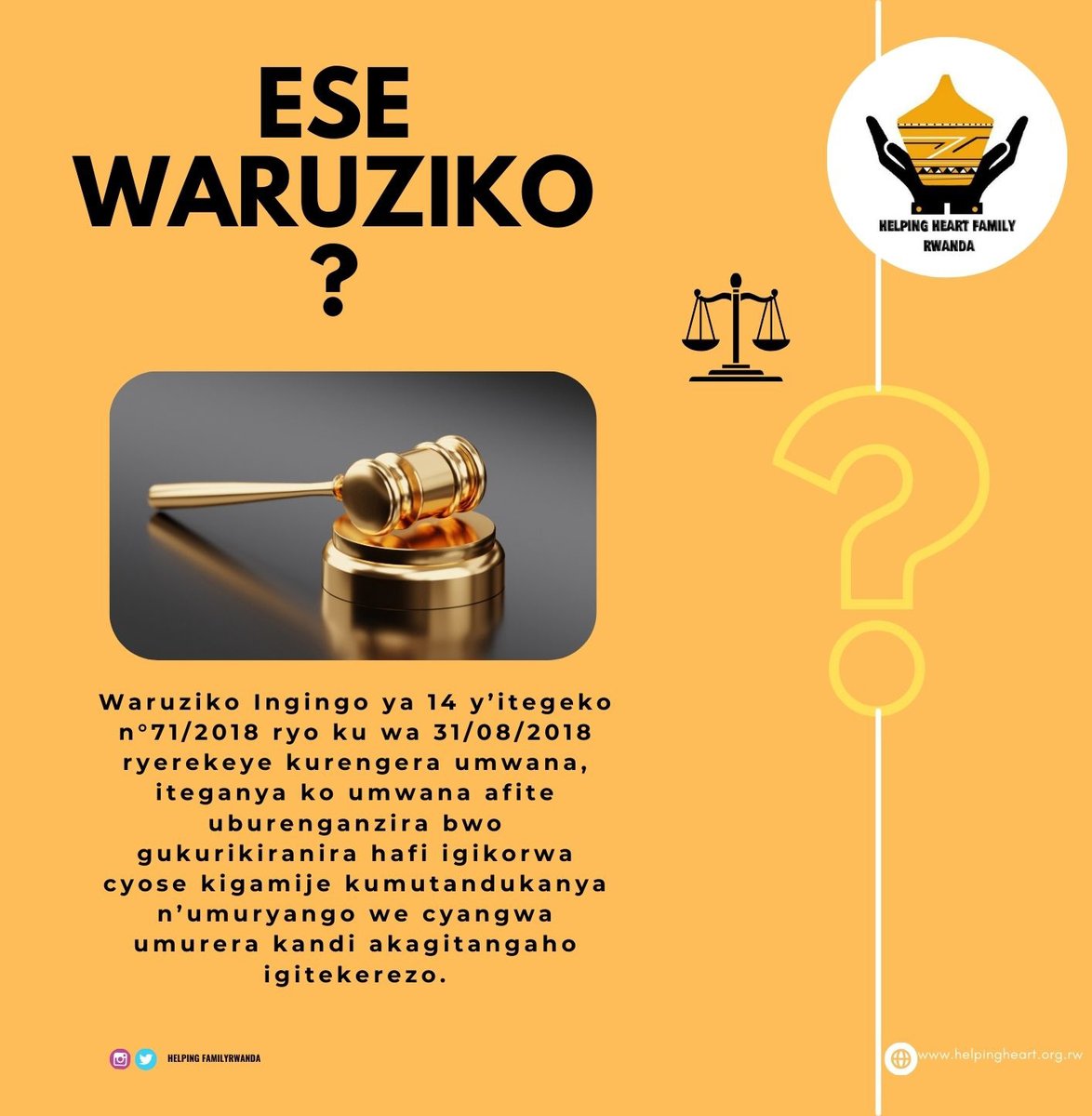 HelpingHeartFam's tweet photo. Menya amategeko, Wirinde! #Esewaruziko
#Givebackrwanda #Children #Youthempoweringyouth #ChildRights #Rwanda #Opinion https://t.co/9K5gtDs2jY