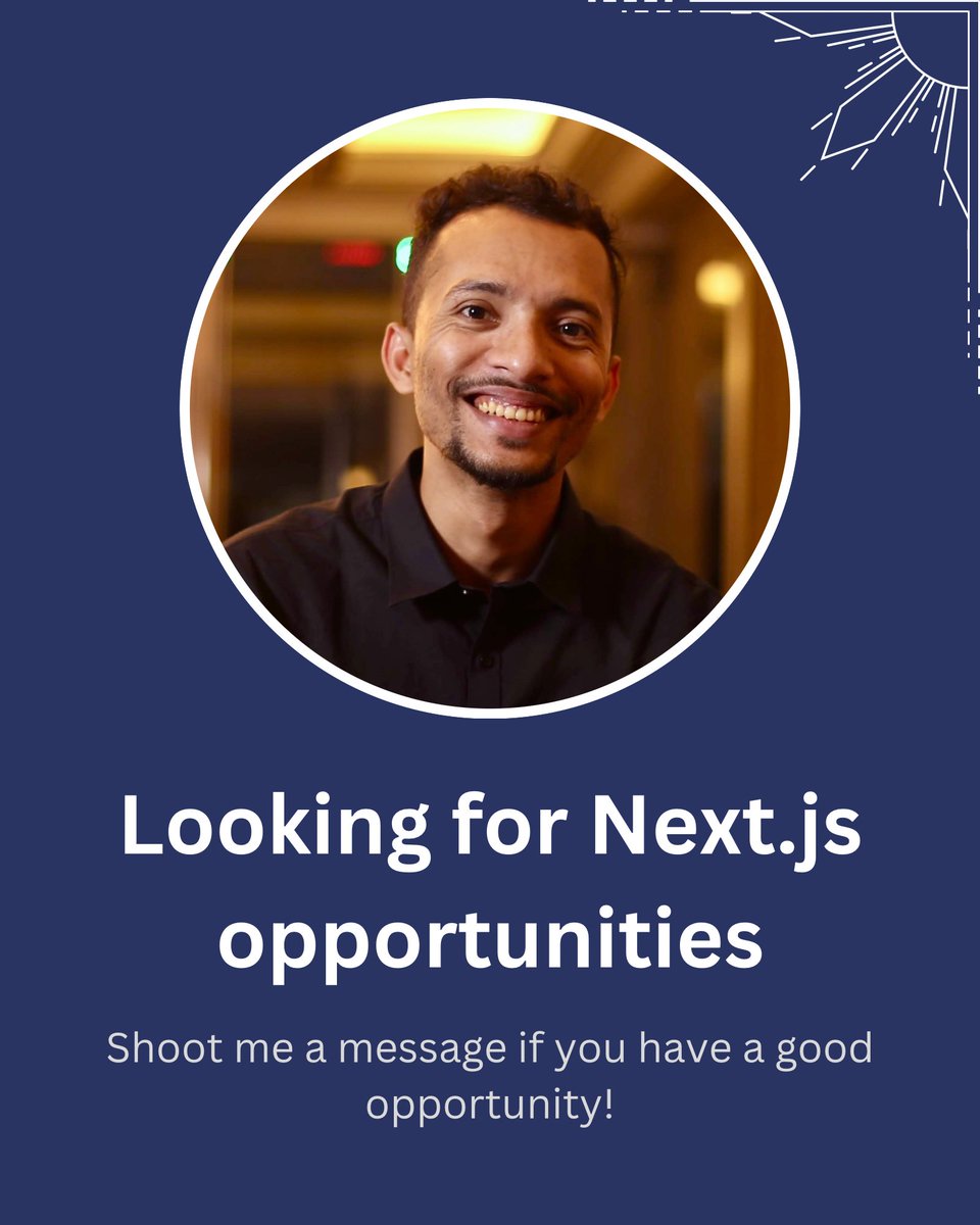 iamaamins's tweet photo. I’m craving to write Next.js code. Shoot me a message if you have a good opportunity!

#nextjsexpert #nextjsdev https://t.co/2cLrtH7ZRh