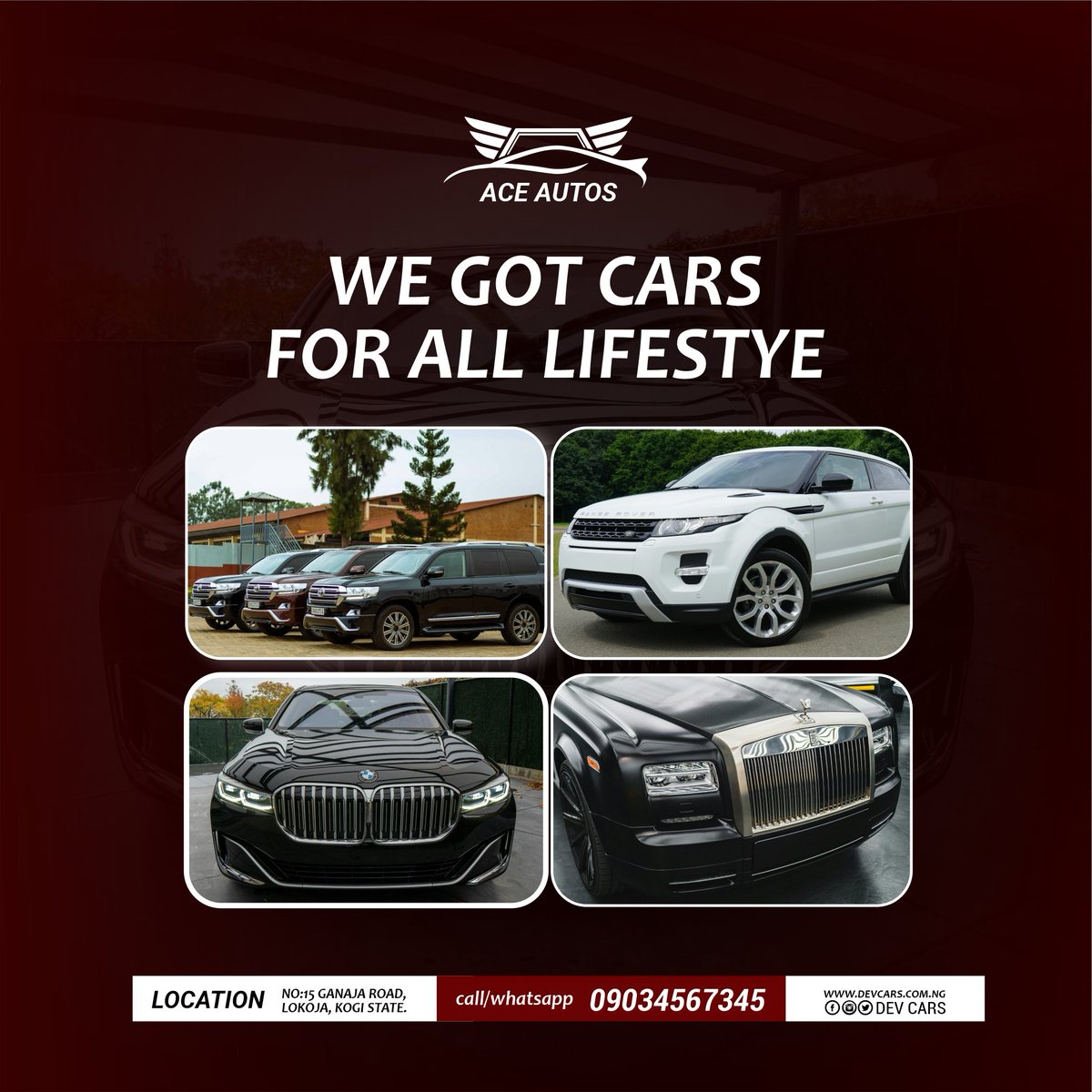 JOBBLESSED2's tweet image. Good morning 
I keep creating...
Just Creating awesomeness 
Let&apos;s create awesomeness together ❤
Flyer design for ACE AUTOS

#flyerdesign #auto
#CreativeDesign #freelance 
#socialmediabusiness #SocialMediaManagement