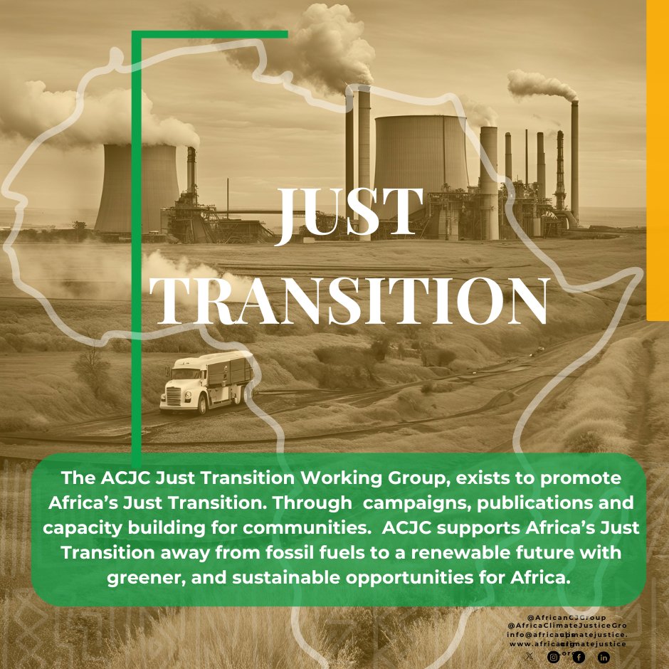 AfricanCJGroup's tweet photo. #ClimateJustice does not exist in a vacuum, it is a sustainable solution to address the root causes of climate change & other related social & injustices. This week, we will explore the #SixPillars of #ClimateJustice, beginning with #JUSTTRANSITION #PillarsofClimateJustice https://t.co/XUtvCmYGM7